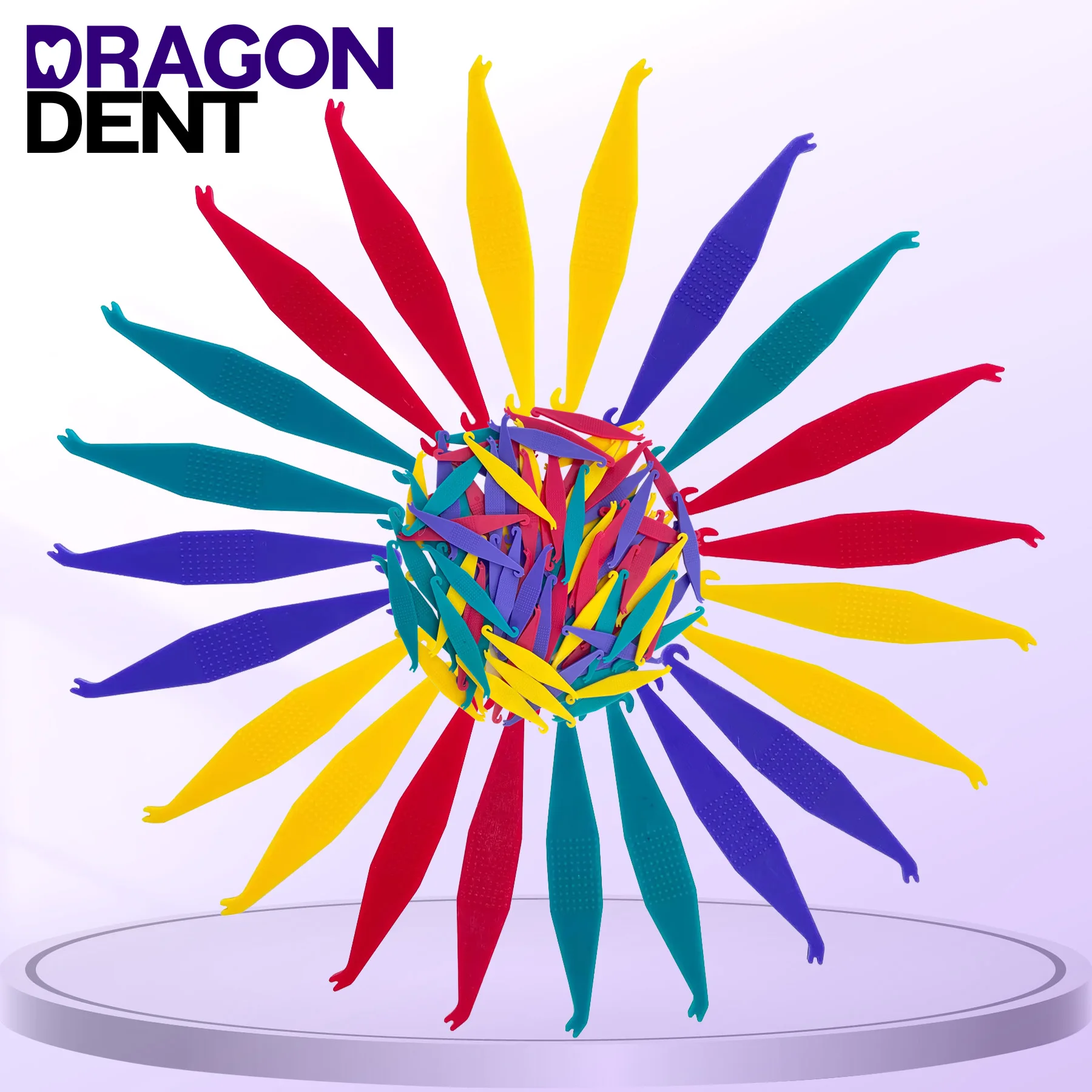DRAGON DENT 100 шт. ортодонтическое эластичное кольцо для брекетов одноразовое резиновое кольцо крючок стоматологическое ортодонтическое резиновое кольцо крючок инструменты