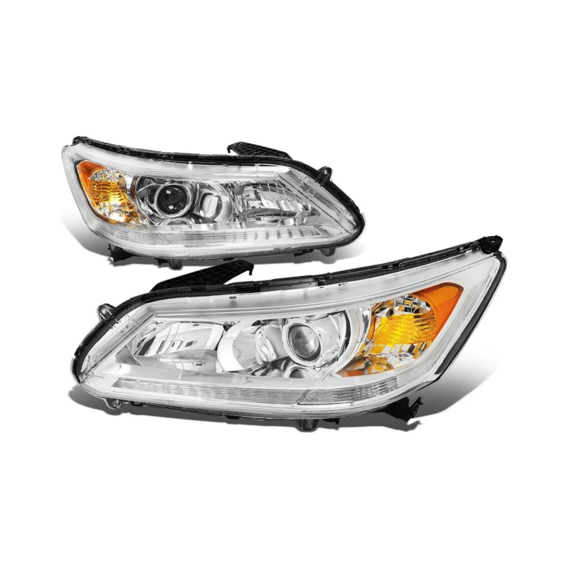 Headlights Assembly for Honda Accord 4-Door Sedan 9th Gen 2013-2015 Driver and Passenger Side