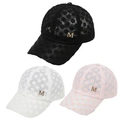 Stylish Lace Baseball Cap - Flower Breathable Snapback Mom Hat For Adults!