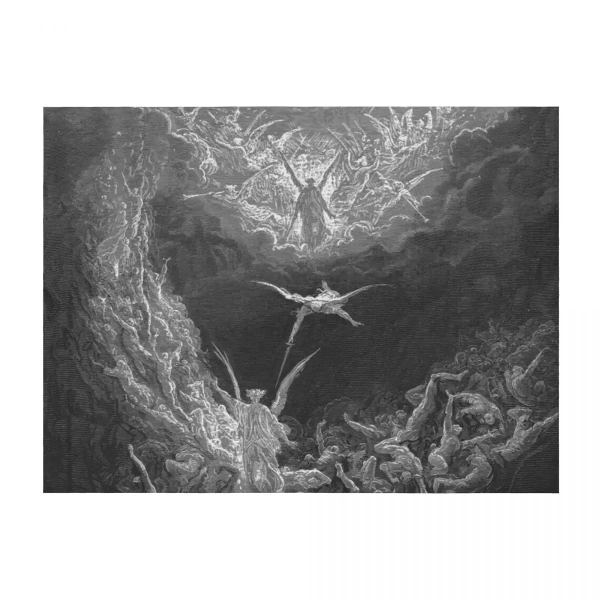 

gustave dore la sainte bible jugement dernier Throw Blanket Soft Big For Sofa Thin Fashion Sofas Nap Blankets
