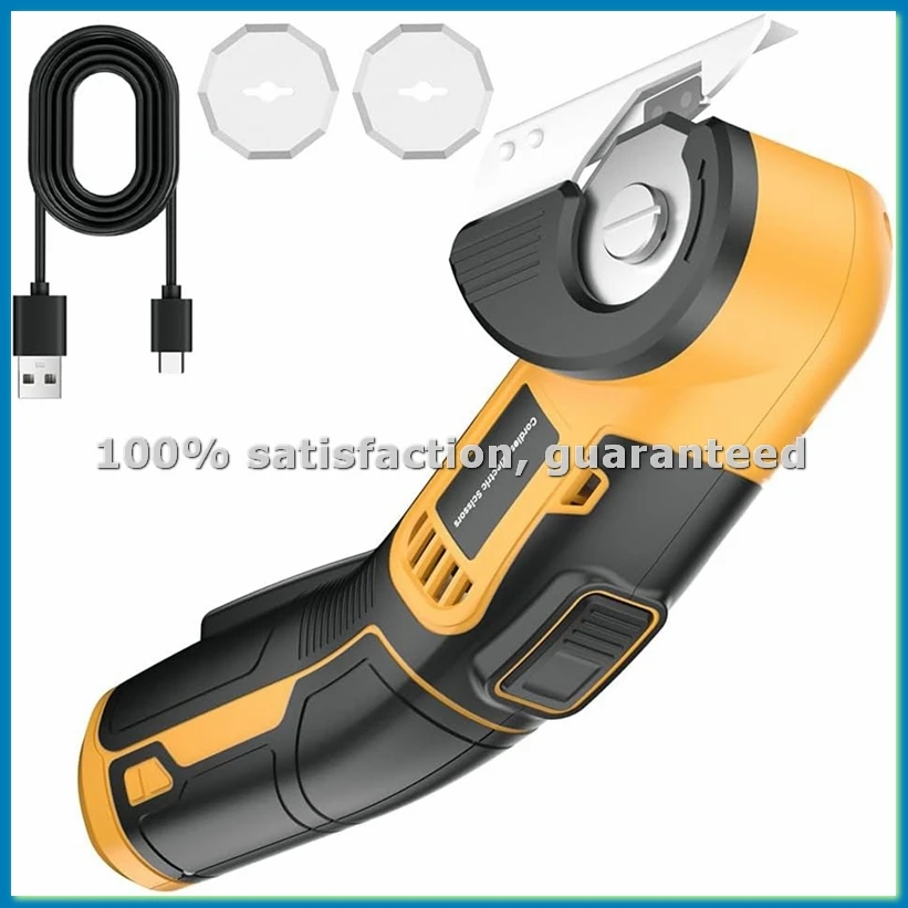 コードレス電動はさみ、4v充電式段ボールカッター、安全ロックと替刃付き-a10g