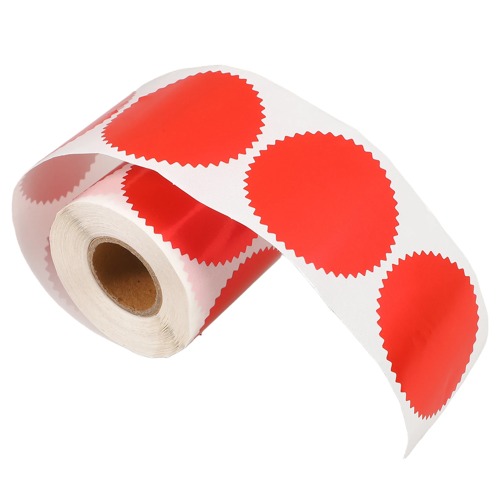 

250pcs Red Embossing Stickers Serrated Edge Certificate Labels Self Adhesive Notary Seals Office Stationery Sealing Packages