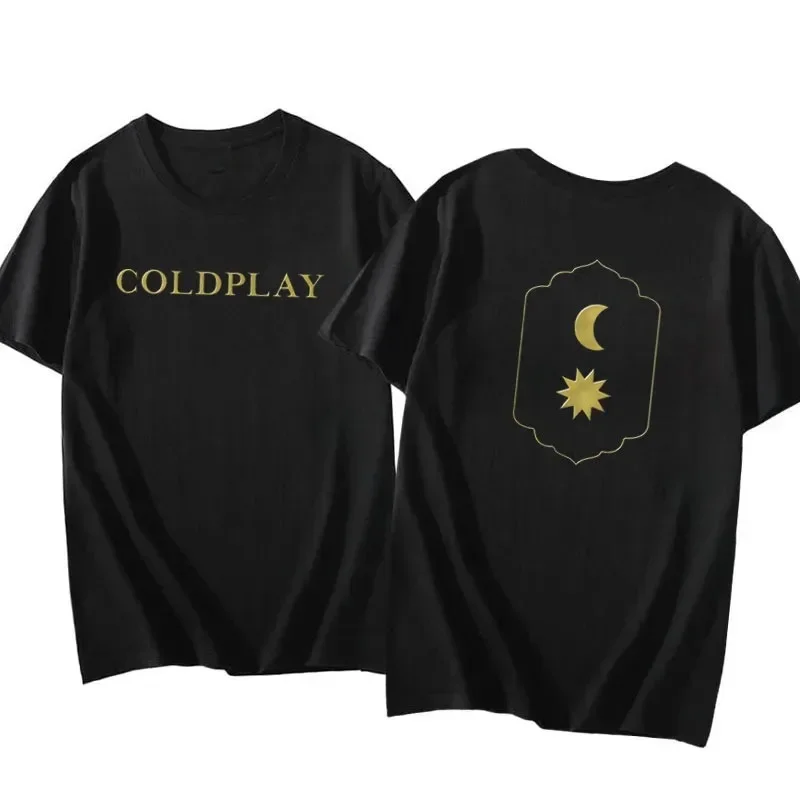 Britpop Band T Shirt Men's Fashion Creative for T-Shirt Coldplay Printed Tee Shirt Short Sleeve Tops Vintage Design New Arrival