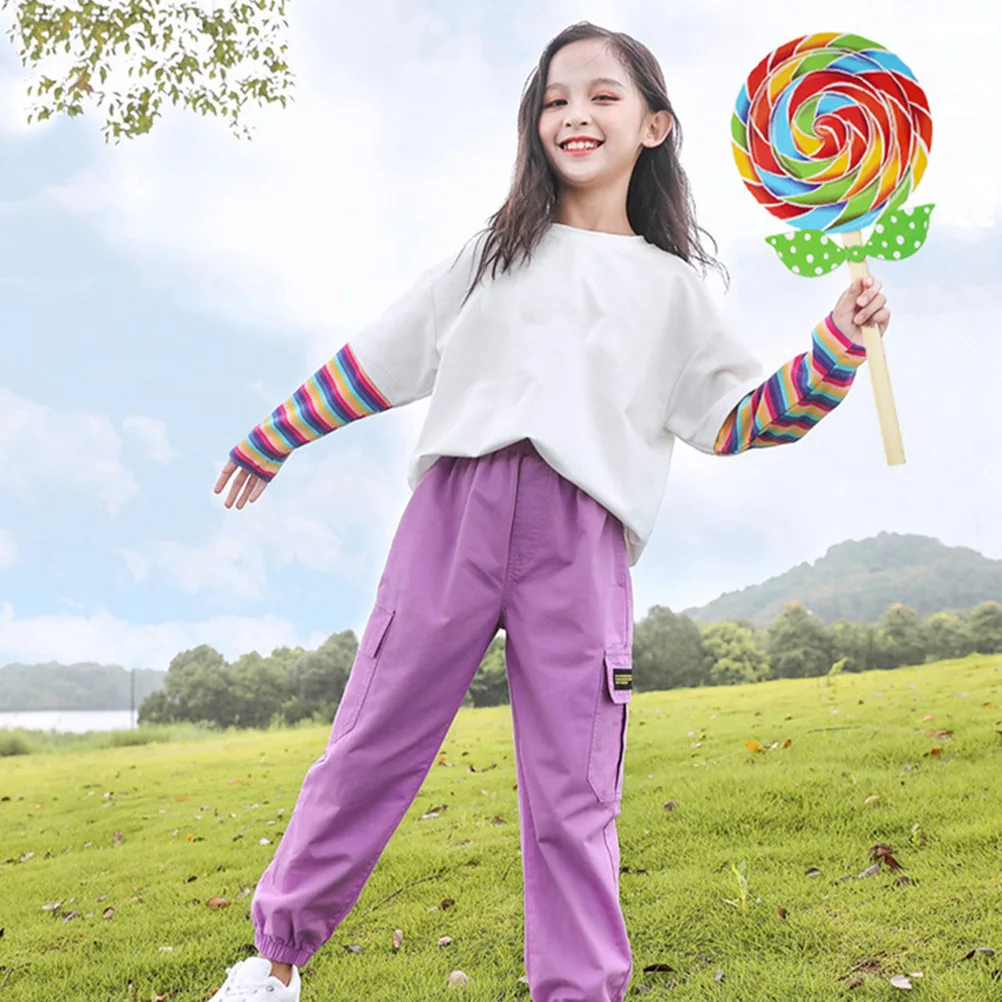 

3Pcs Lollipop Prop Realistic Simulation Round Shape Decorative Photo Prop Wedding Party Decoration Fake Lollipop Model