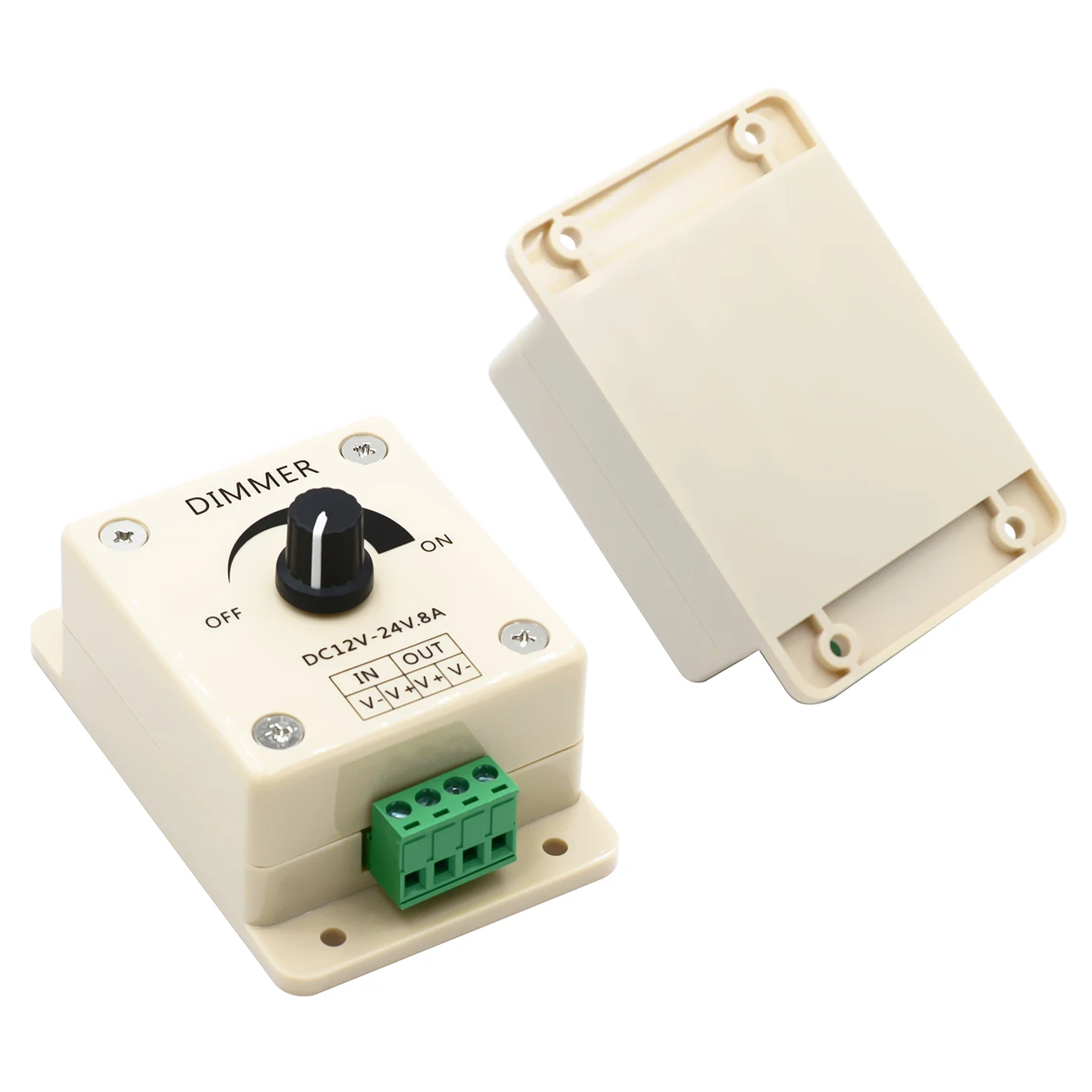 Dc-dc 8A Adjustable speed controller DC 12V LED dimmer 12V moving knob switch PWM single-channel 8A low voltage 12-24V