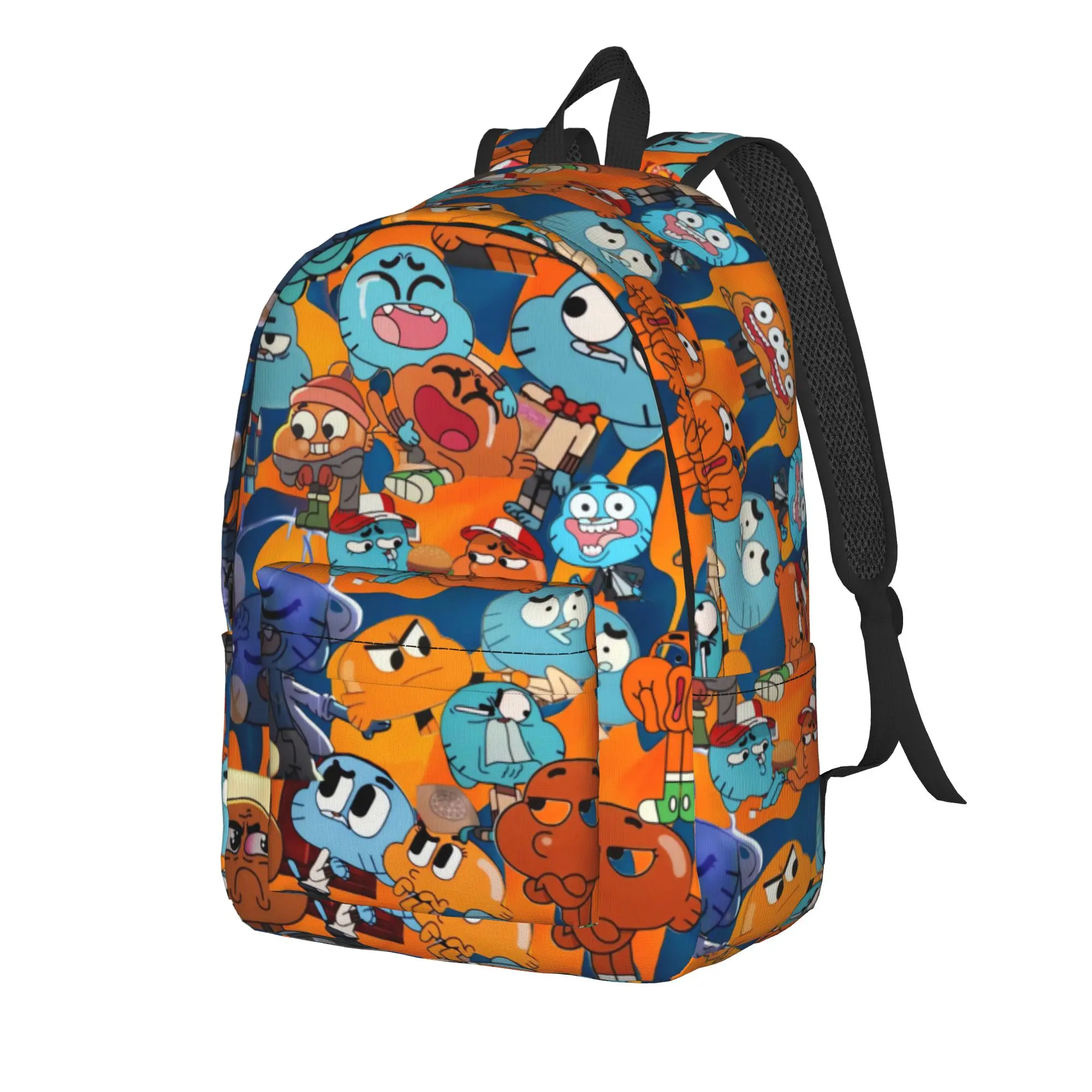 Gumball Gum Ball Watterson Amazing Cartoon Backpack  Boy Girl Polyester Trekking Backpacks Breathable Modern Bags Rucksack