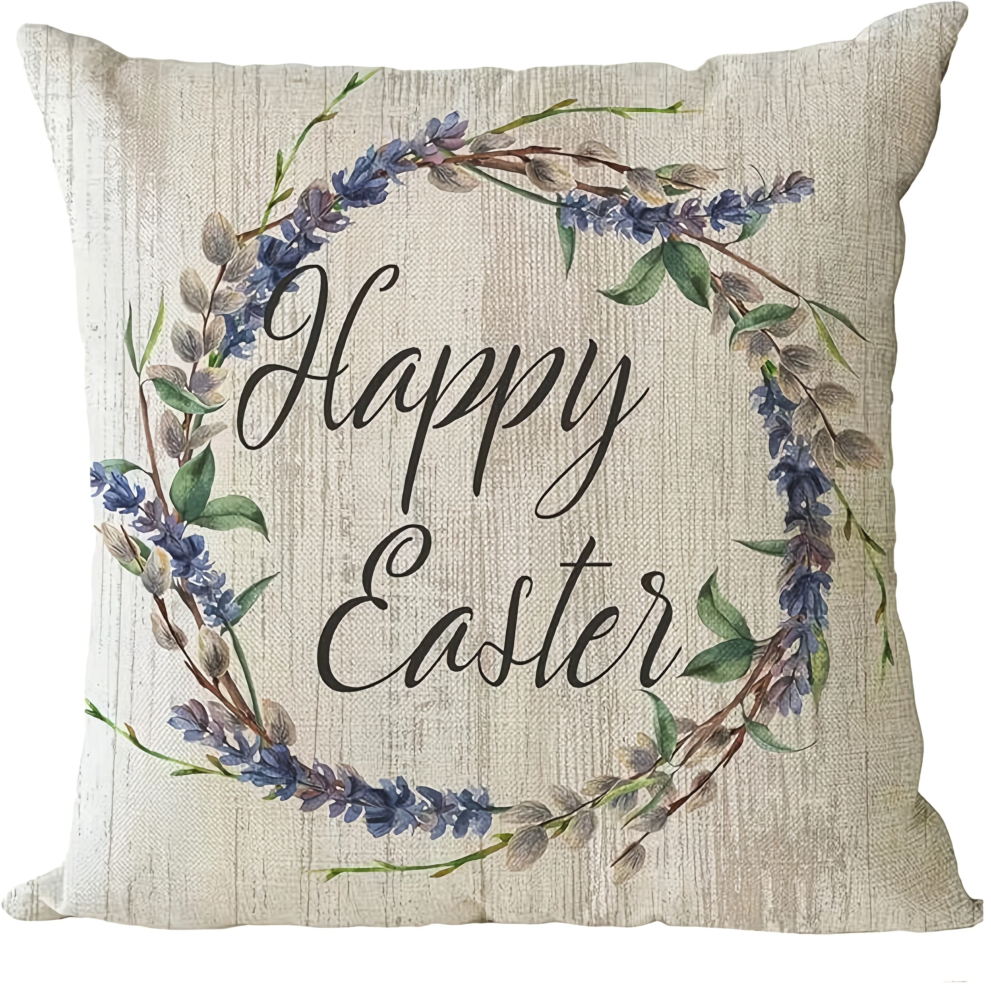 1pc Linen Easter Throw Pillow Covers Spring Easter Pillow Covers Easter Cross Bunny Eggs Hunt Truck Cushion Covers Pillow Cases