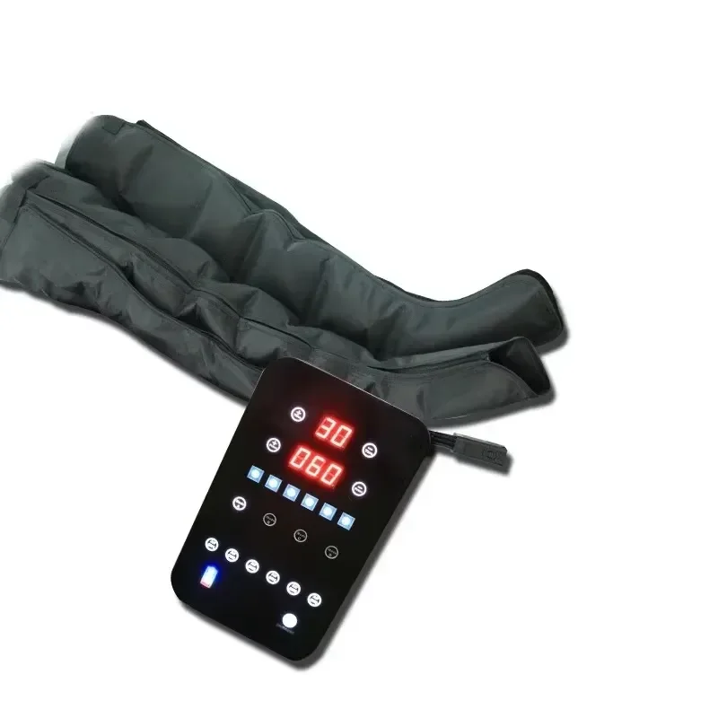 6-Chamber Air Compression Leg Massager with LCD Screen for Foot and Calf Therapy Wraps for Circulation Recovery