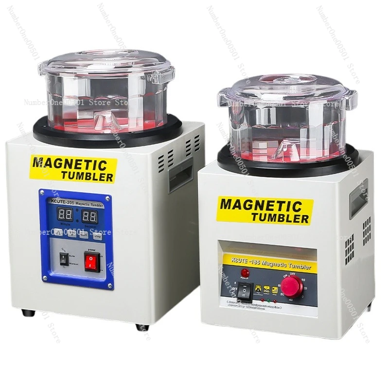 KT185 Magnetic Polishing Machine Deburring Finisher for Stainless Steel Aluminum Jewelry Metals Parts Cleaning