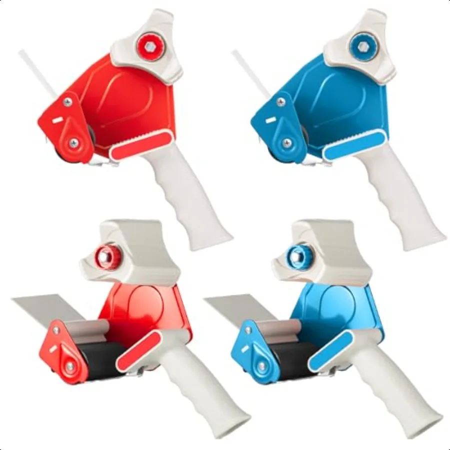 

4 Pack 3 Inch Wide Tape Gun Lightweight Packing Heavy Duty Tape Dispenser Gun for Moving Shipping Box Carton Seal Packing Shipp