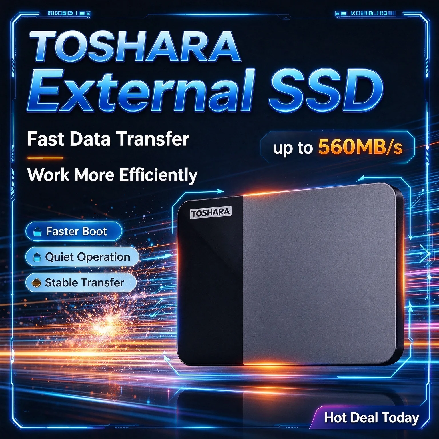 B3 Large Capacity Slim Encrypted External Hard Drive USB3.0 Office File Backup Stable Hard Disk 2TB 4TB for Desktop and Laptop