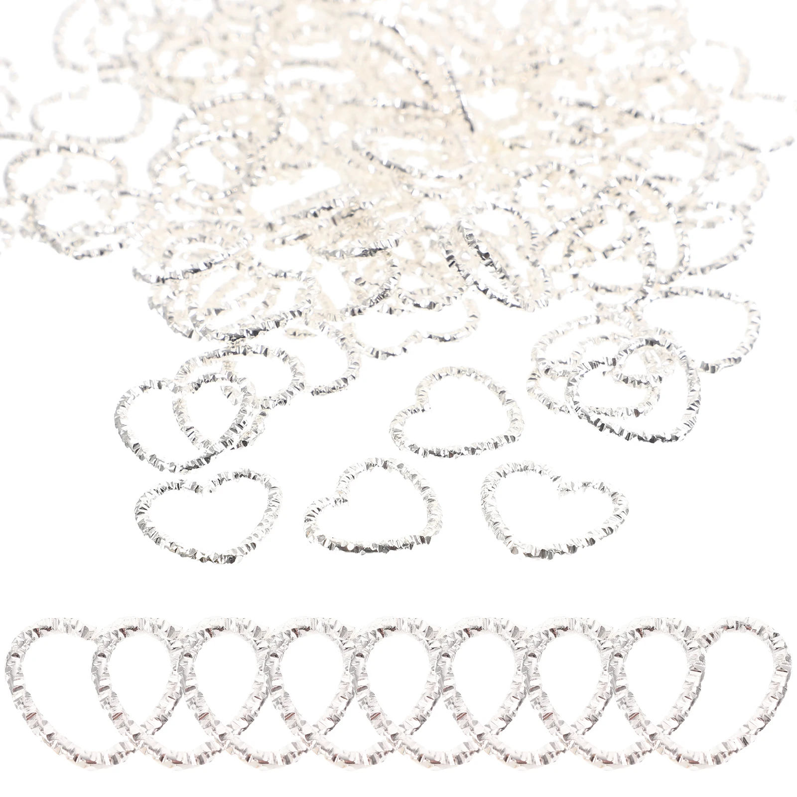 

100pcs Heart Link Charms Jump Connectors For Jewelry Making Diy Crafts Keychains Earring Accessories Lightweight Durable Metal