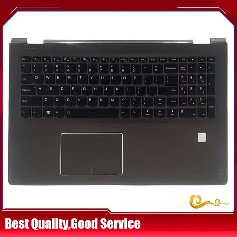 

YUEBEI New/Org For Lenovo FLEX4-15 YOGA510-15 YOGA 510-15IKB/IKS palmrest US keyboard upper cover Touchpad Backlight FP hole