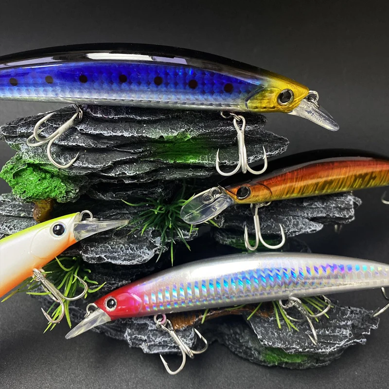 130mm 23g Floating Minnow Lure Long Casting Wobbler Artificial Hard Bait Saltwater Trout Plastic Swimbait Fishing Accessories