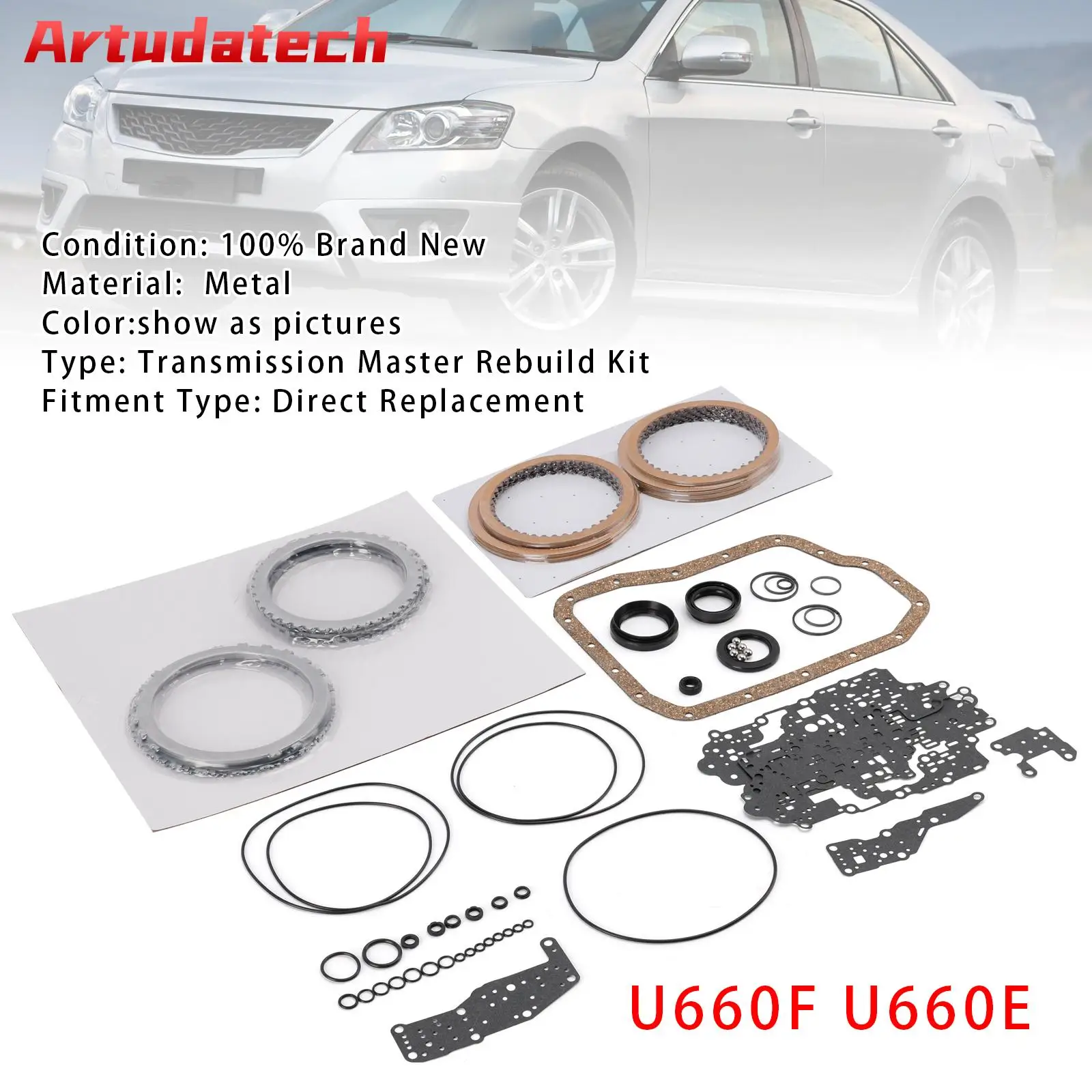 

Artudatech U660F U660E Transmission Master Rebuild Kit Set For Toyota Alphard 3.5L 2008-2010 2011 2012 2013 2014 Car Accessories
