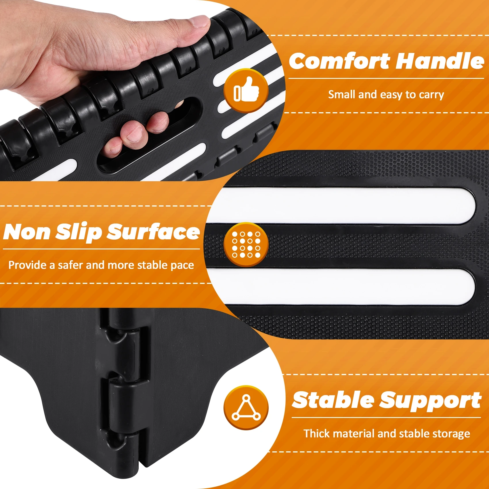 

B52C Non-Slip Small One Step Compact Folding Flat Step Stool Heavy Duty Portable Lightweight Folding Chair
