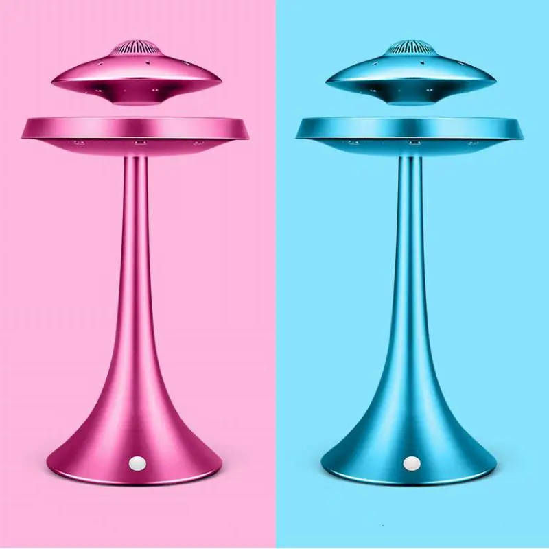 Speaker With Night Lamp Super Cool Design Levitating Speaker Magnetic Floating UFO Speaker With RGB Color Table Lamps