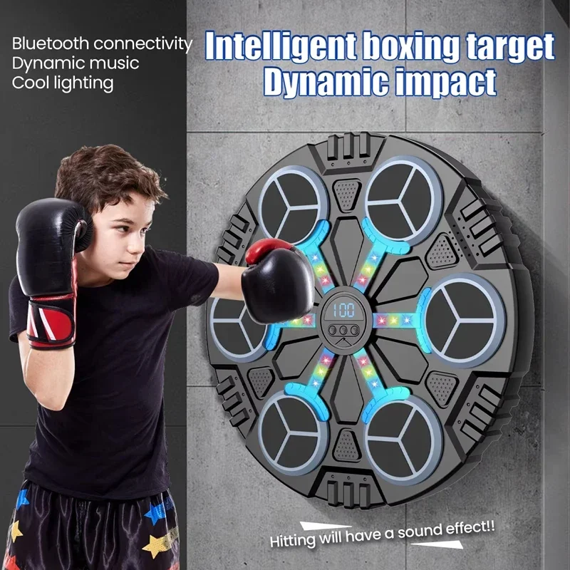 اتصال بلوتوث ذكي آلة الملاكمة الموسيقية الحد من الضوضاء الحائط الملاكمة الهدف الإلكتروني 3 تعديل السرعة