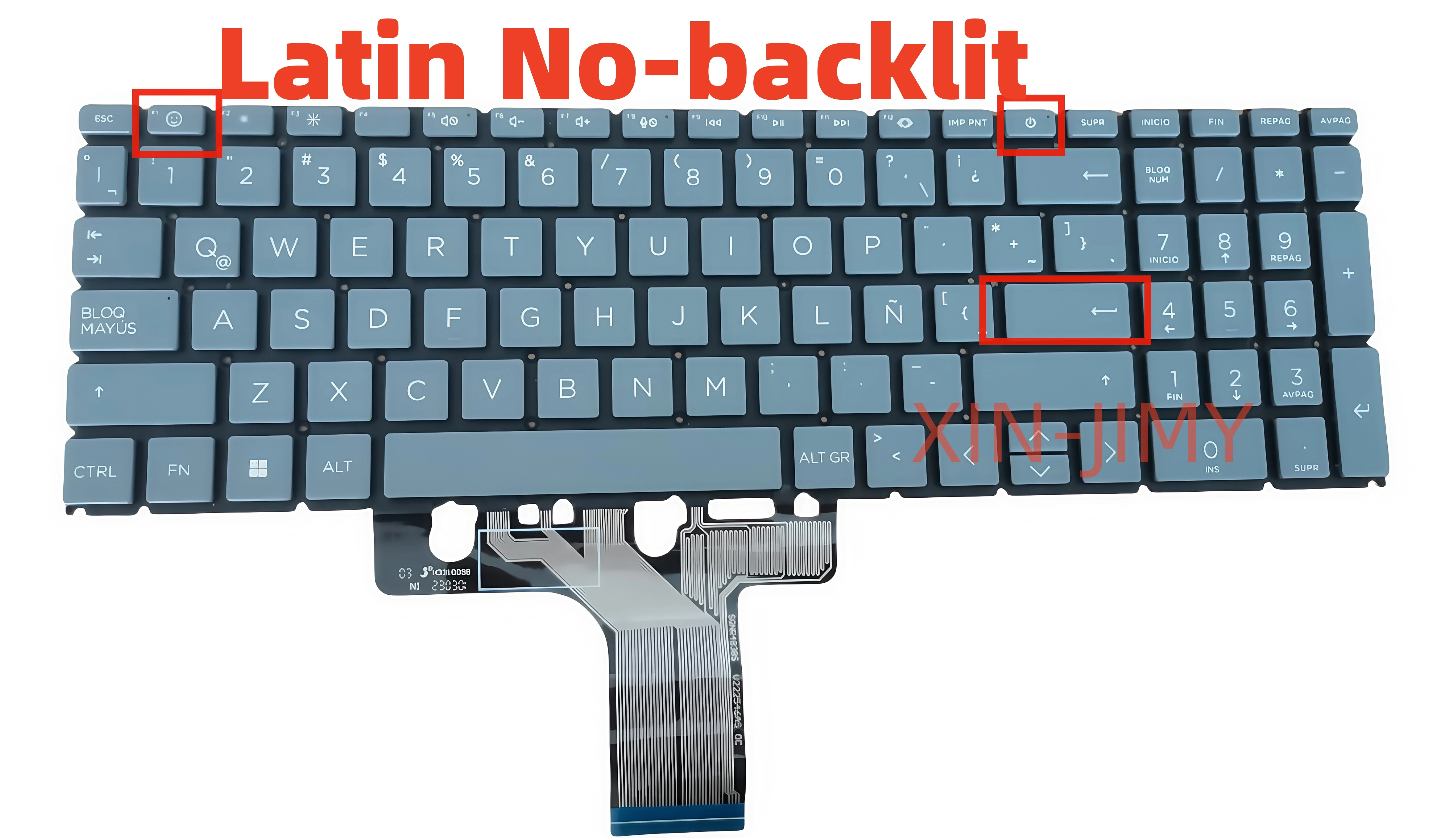 Latin Gray Laptop K… - image