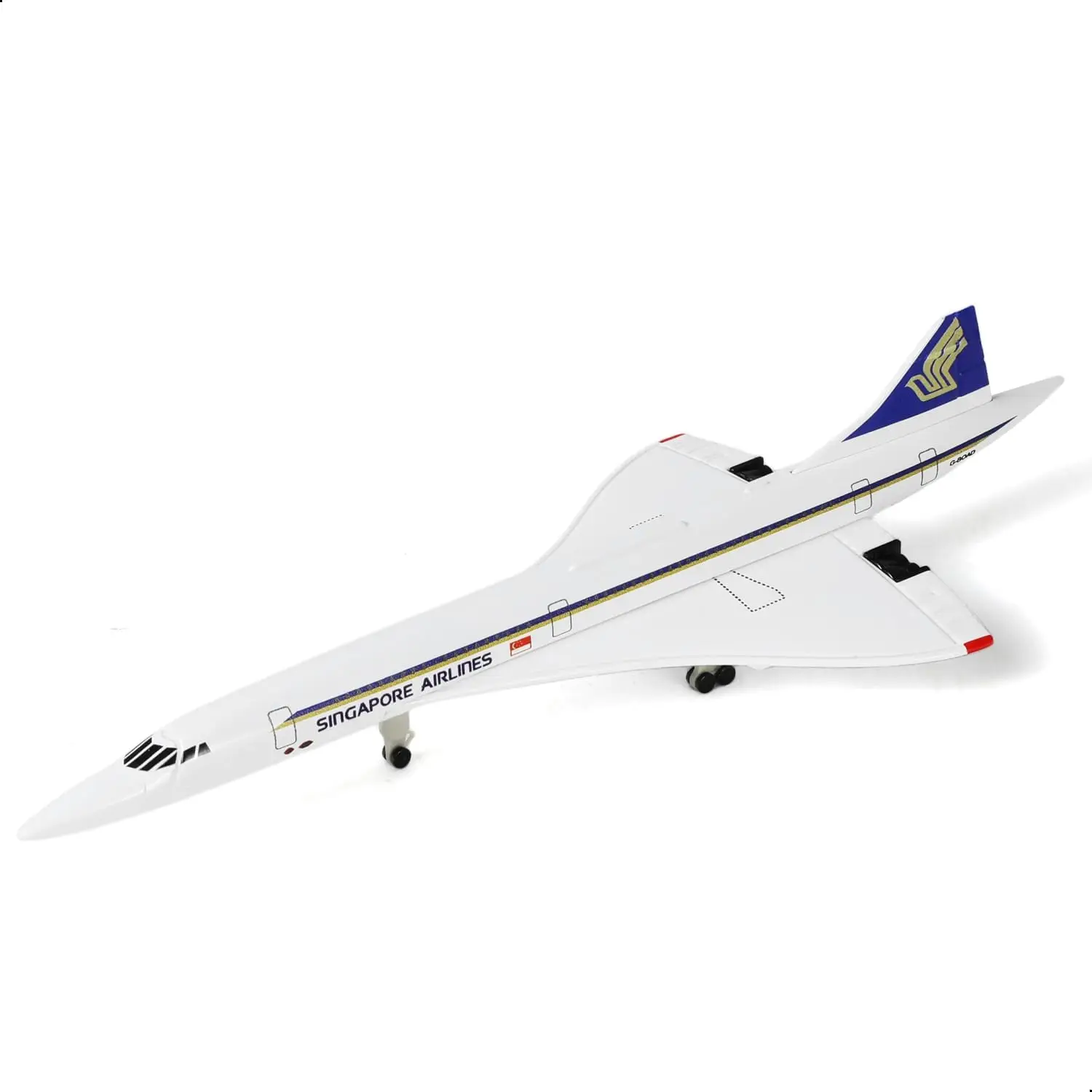 20CM Miniatures Plane Concorde Air Singapore Airplane diecast Model Airliner boys toys Alloy Diecast Plane Collectible Aircraft