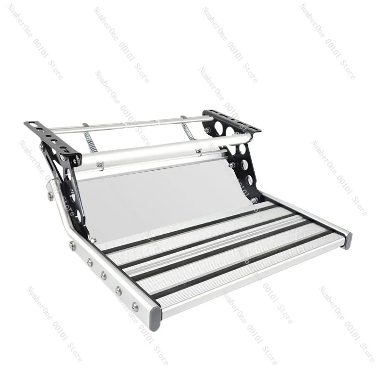 RV folding step trailer single layer welcome pedal aluminum alloy manual shrink pedal