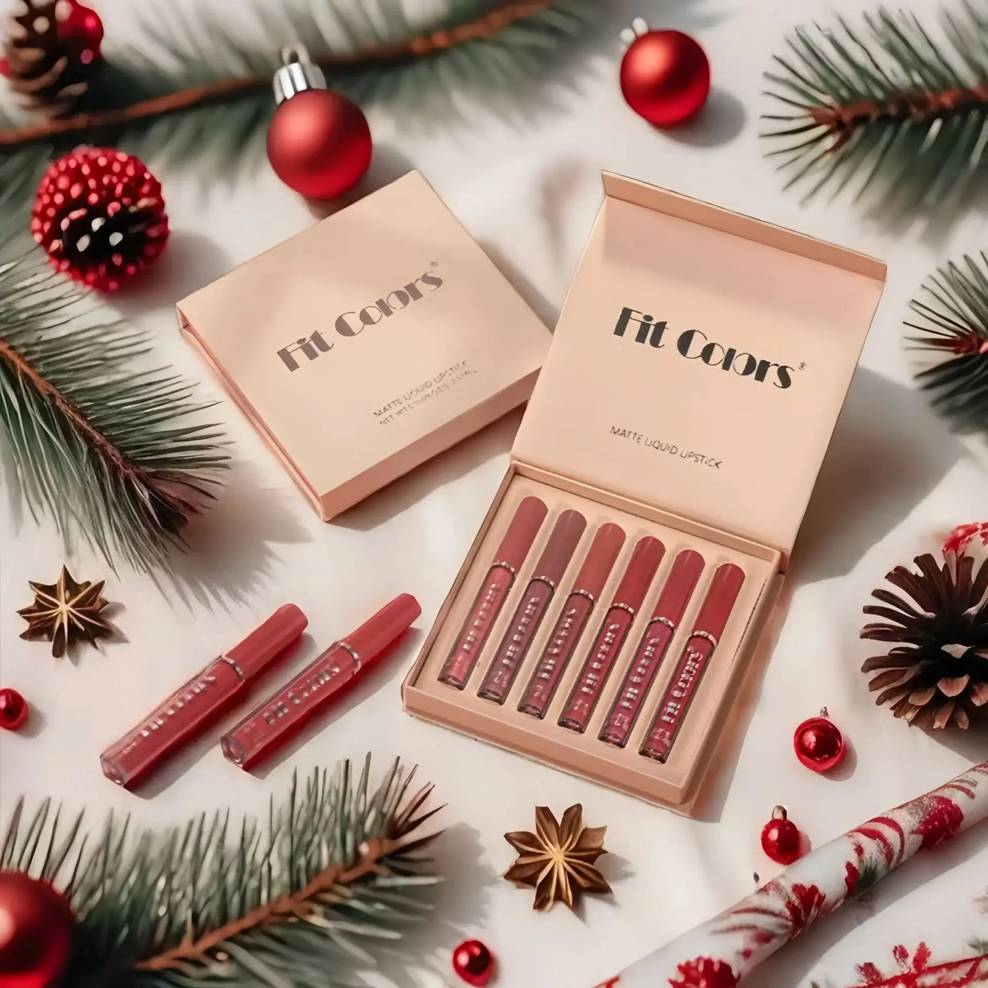 6 - Pack Matte Lip Gloss Set With Long - Lasting Color Rendering, Easy To Apply, Waterproof Lip Makeup Set