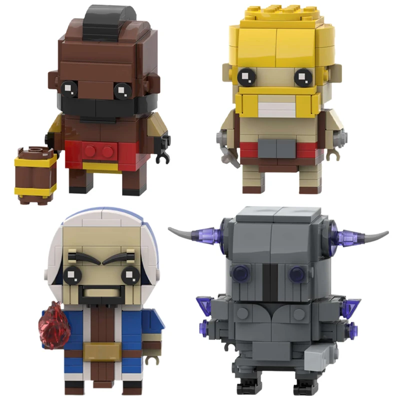 

Game Action Figures PEKKA Monk Barbarians Hog Rider Brickheadz Building Blocks MOC Royale Wars Doll Model Kids Toy Birthday Gift