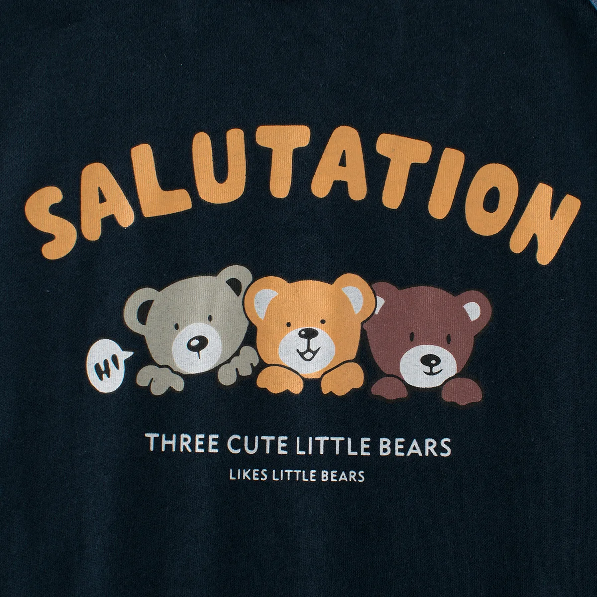 1-9T Toddler Kid Tshirt Baby Boy Girl Clothes Cotton Infant T Shirt Cute Sweet Basic Tee Top Bear Print Childrens Outfit