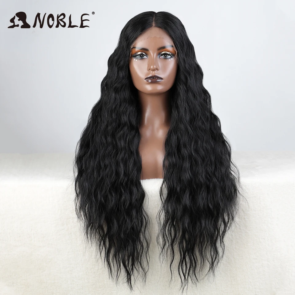 

Noble Synthetic Lace Wig Long Wavy Ombre Blonde Wig Natural Hair Wigs Part Synthetic Wigs For Black Women Lace Wigs