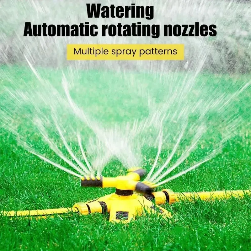 

360-degree Automatic Rotating Sprinkler Heads for Nursery Irrigation Rotating Three-pipe Tandem Sprinkler Heads Garden