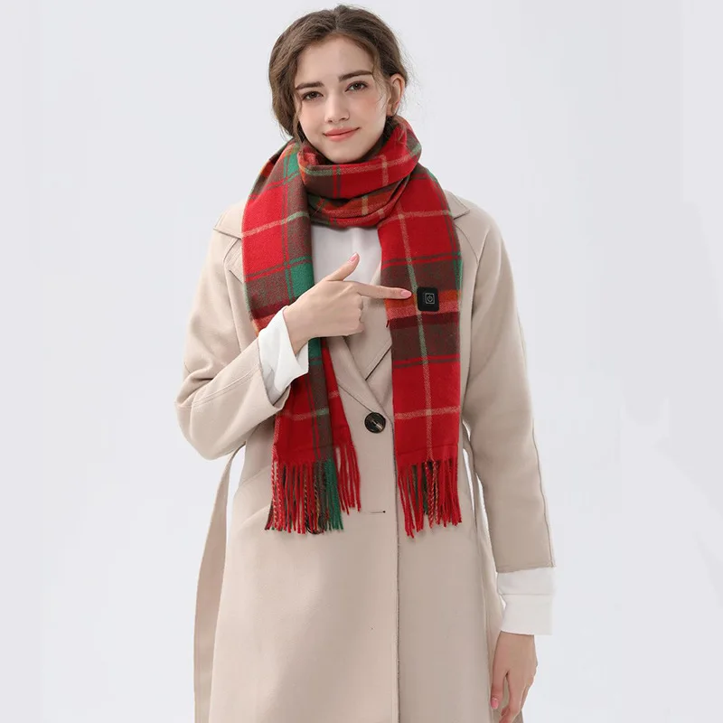 

Шарф с электрическим подогревом для женщин и мужчин, грелка для шеи, зимний шарф с питанием от USB и 3 уровнями нагрева, мягкая грелка для шеи от боли