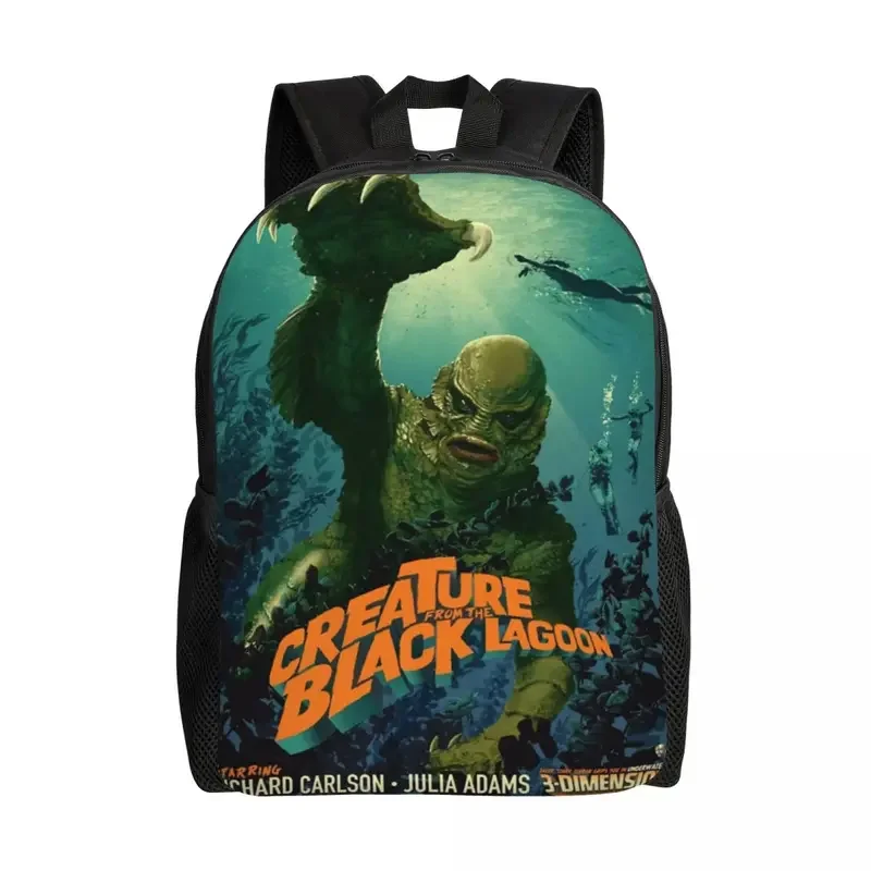 

Custom Creature From The Black Lagoon Travel Backpack School Computer Bookbag Halloween Horror College Student Daypack Bags