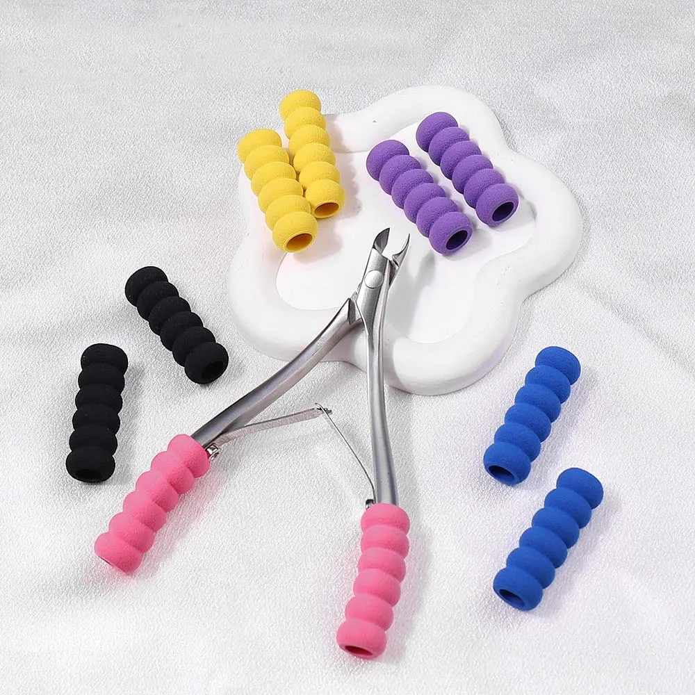 2PCS/Set Nail Art Protective Sleeve Dead Skin Scissor Hand Cap Nipper Cover For Nail Cuticle Scissors Manicure Pedicure Tool Kit