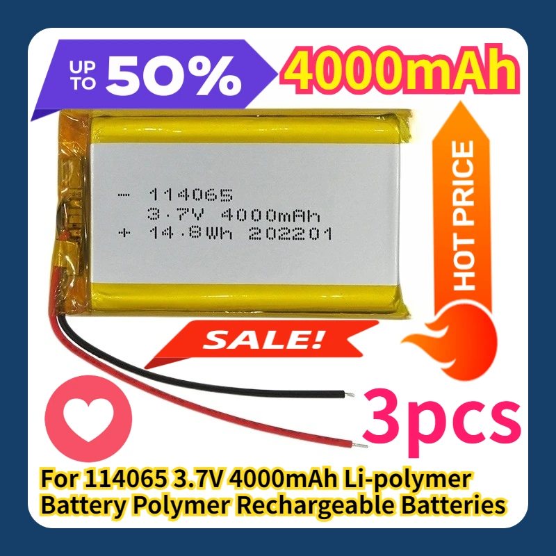 

For 114065 3.7V 4000mAh Li-polymer Battery Polymer Rechargeable Batteries