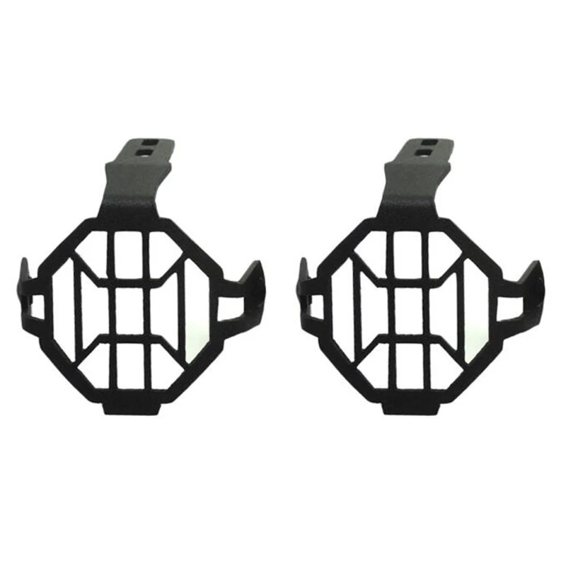 2Pcs Black Motorcycle Fog Light Protector Guards Metal Foglight Lamp Cover TR-2219-BK for BMW R1200GS F800GS & Adventure