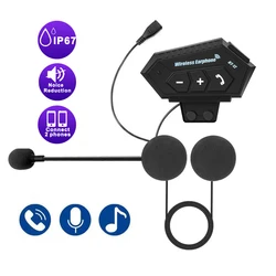 Classic Hot Sale BT5.0 Bluetooth Helmet Headset Motorcycle Wireless Music Accessries Waterproof Headphone Moto Earphone ZY12