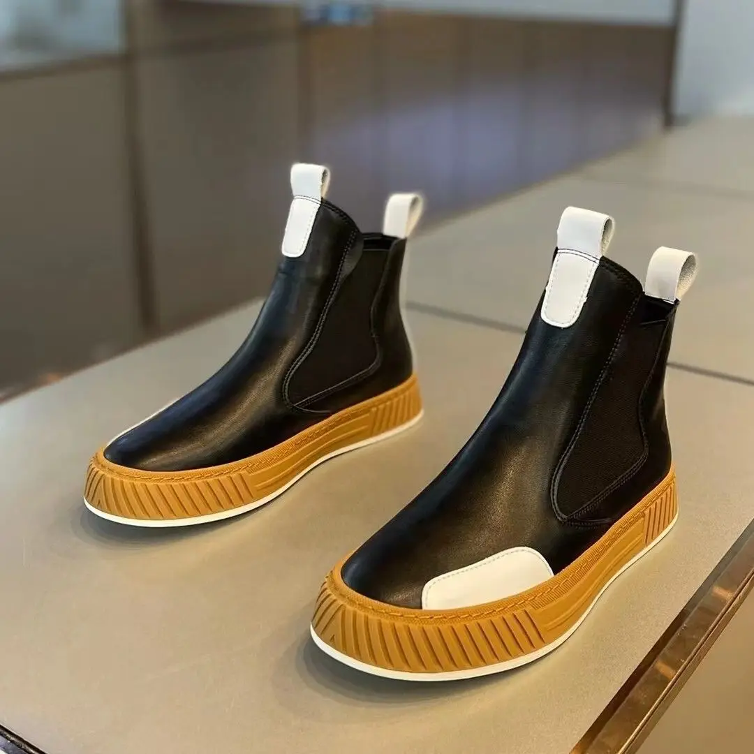 

​Men's Retro British Style Chunky Sole Chelsea Boots 2025 Autumn Winter Fashion Warm Furry Lining Casual Best Seller​ Shoes