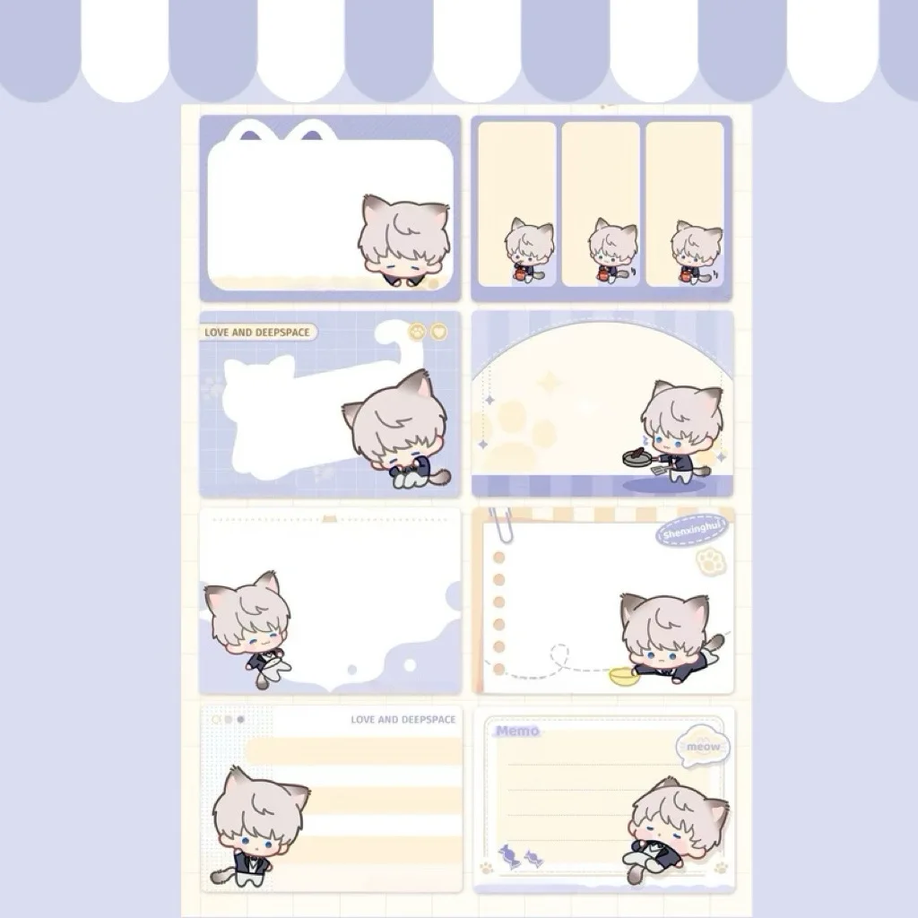 50 страниц бумажная игра «Любовь и глубокое пространство» Sticky Note Xavier Sylus студенческие канцелярские принадлежности Rafayel Zayne Fans Collection подарок