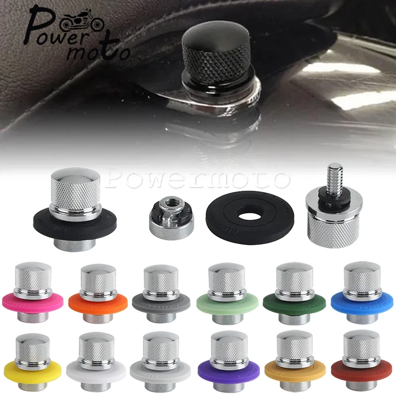 Parafuso do assento traseiro da motocicleta fender parafuso porca montagem junta de borracha para harley touring road king street electra glide ultra limitado