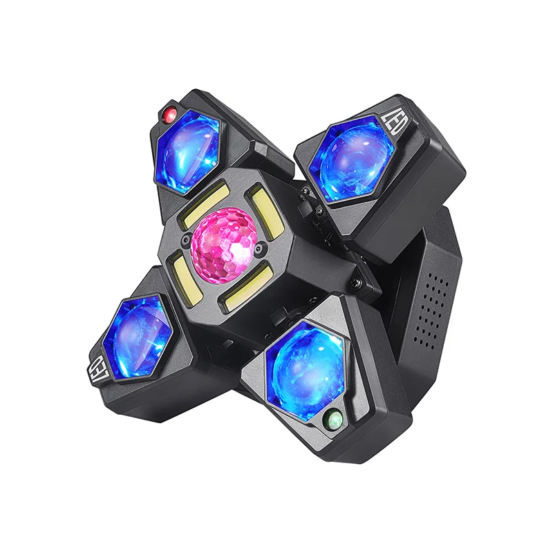 Dynamic 4 Arm Laser Lights, Beams, Magic Ball Lights, Disco Party Lights, Colorful Rotating Moving Heads, Stage Lights
