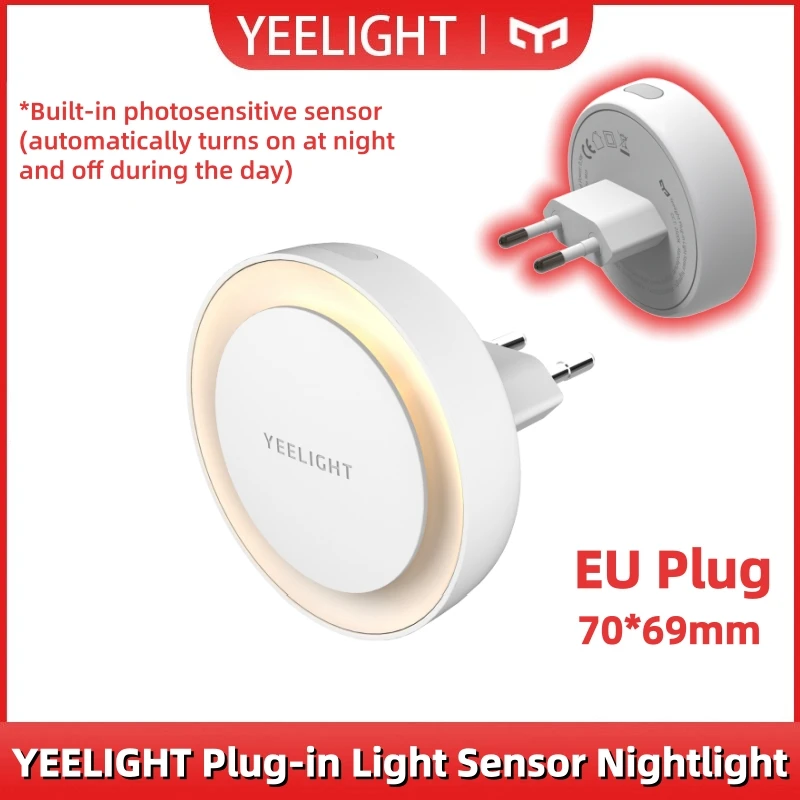 

YEELIGHT Plug-in Light Sensor Nightlight Built-in photosensitive sensor hallway light 0.5W ultra-low power consumption EU Plug