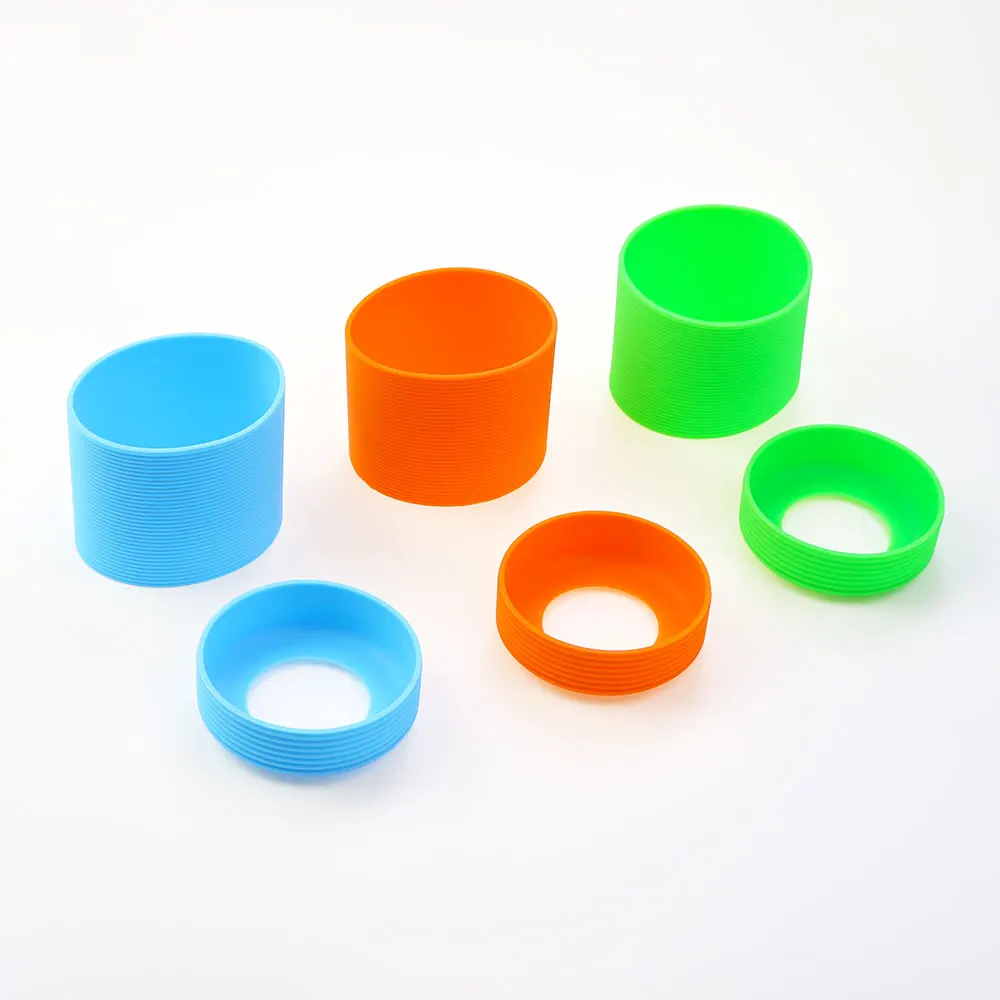 Silicone world 2pcs/set 6.0CM Threaded Silicone Cup Bottom Cover 60MM Heat Insulated Cup Cover Cup Bottom Coaster Cup Sleeve