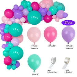 Pink Purple Balloon Arch Garland Kit Mint Blue Purple Pink Birthday Balloons for Baby Shower Mermaid Unicorn Party Decoration