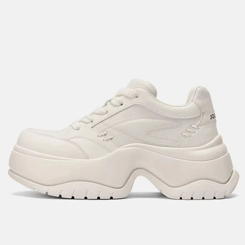 Street Walk Series Daddy Shoes Women's Genuine Leather Height Increasing Shoes Comfortable Casual Sports Shoes Chunky Sneakers