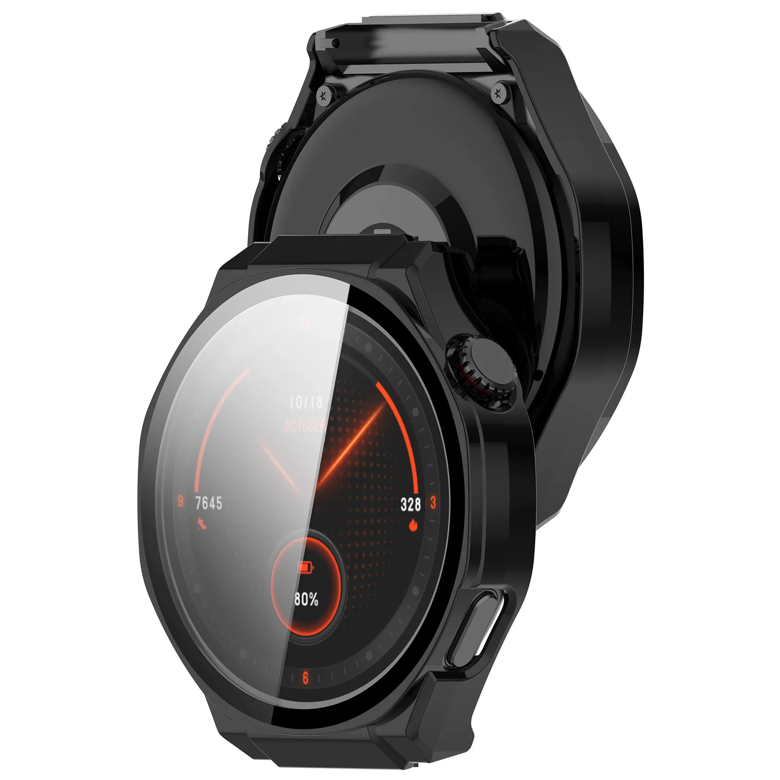 Hard PC Glass Watch Case for Honor Watch 5 Ultra Smartwatch Bumper Shell and Film Screen Protector Watch Cover