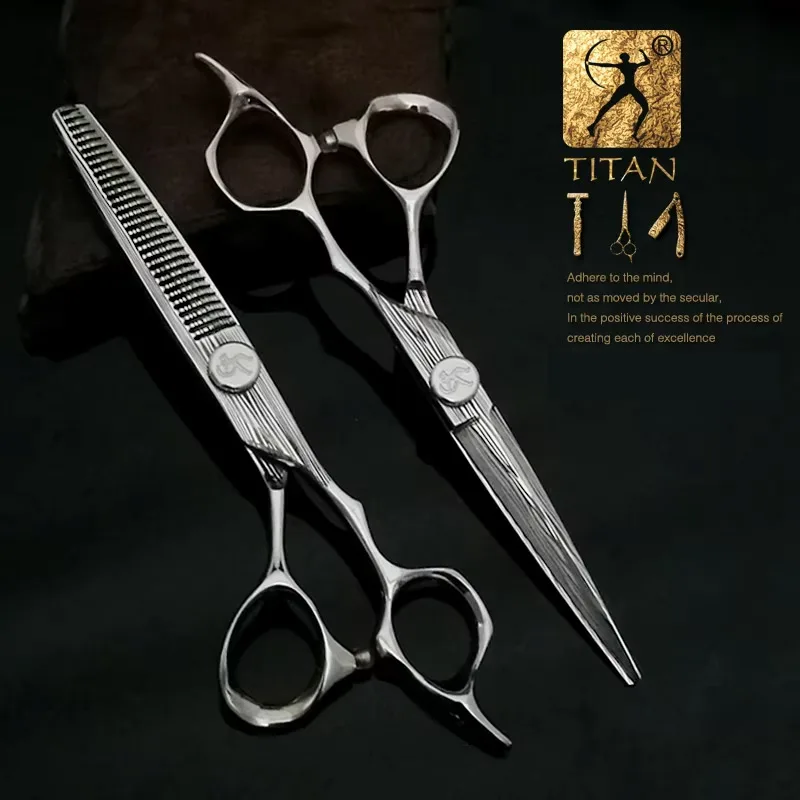 TITAN Professional Hairdressing Scissors Cut Hairdresser Thinning Shears Set Hair Cutting Scissors Barber Salon