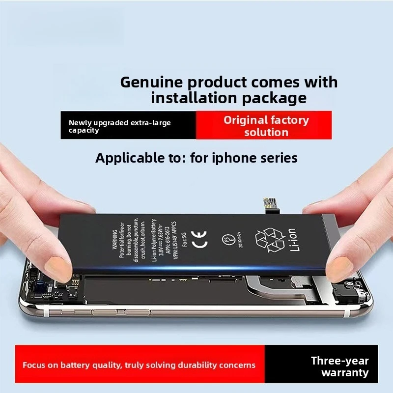ينطبق على بطارية Apple 12 13 ذات سعة كبيرة 11/XS/5/6/8/7/14/15 بطاريات الهاتف المحمول بسعر منخفض مع الأدوات