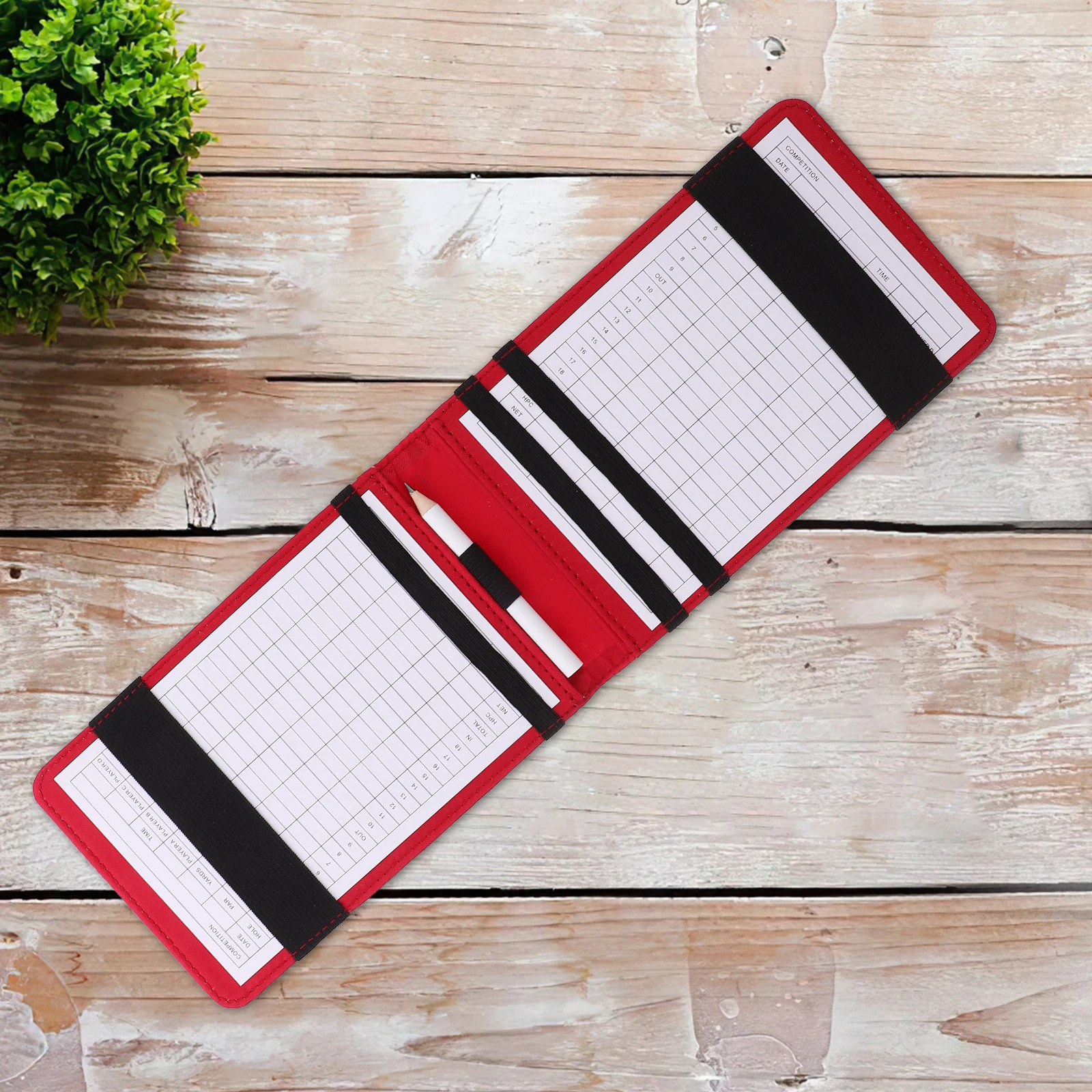 

Premium Golfs Scorebook Portable Lightweight Flip-Open Design Durable Pu Material Score Recording Book For Golfing Outdoor
