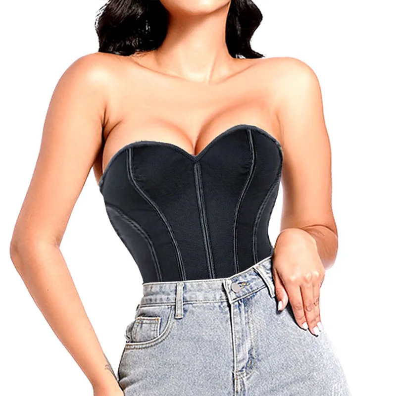 مثير حمالة نحيل صديرية دائرية الصدرية للنساء مدرب خصر الساخن الفتيات بود القمم العصابة اقتصاص تانك القمم كورسيه فوقي للنساء المشدات #3