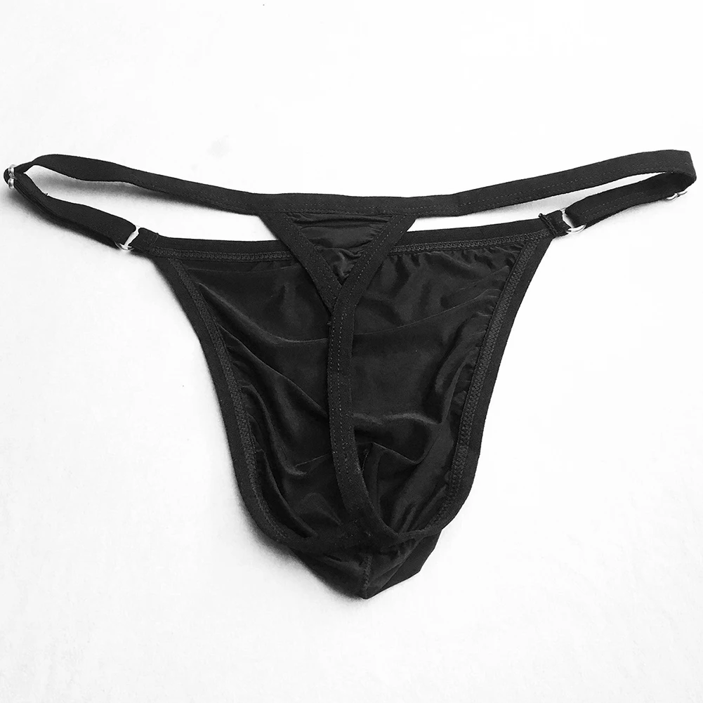 

Sexy Men Thongs Elastic Underwear T-Back Briefs Sheer G-Strings Swimwear Bikini Erotic Lingerie For Men Open Butt Underpants